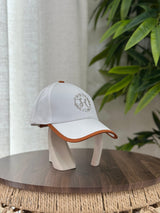 Hermès | Miles H Circle Cap – Orange / White
