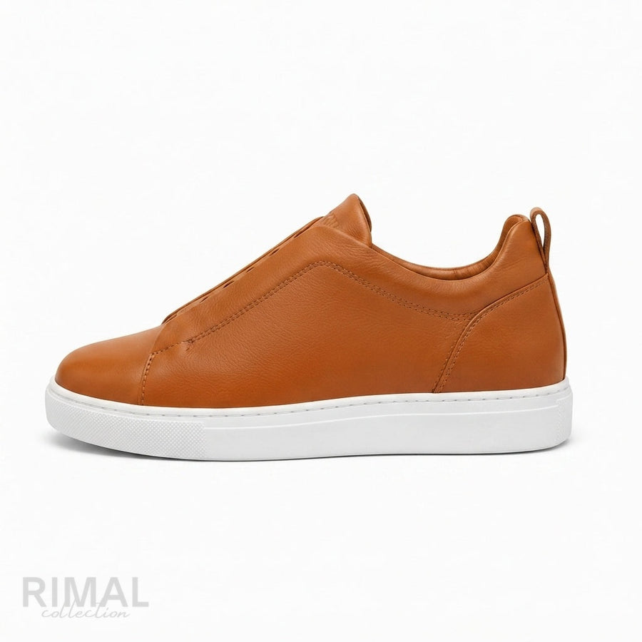 Zegna Footwear | Triple Stitch Orange