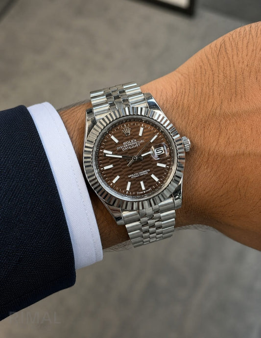 Rolex | Datejust 41 Everose Gold & Oystersteel Watch – Black Roman Numeral Dial / Diamond VI & IX – Product Image 1