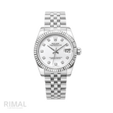 Rolex Datejust White Diamond Dial Watch