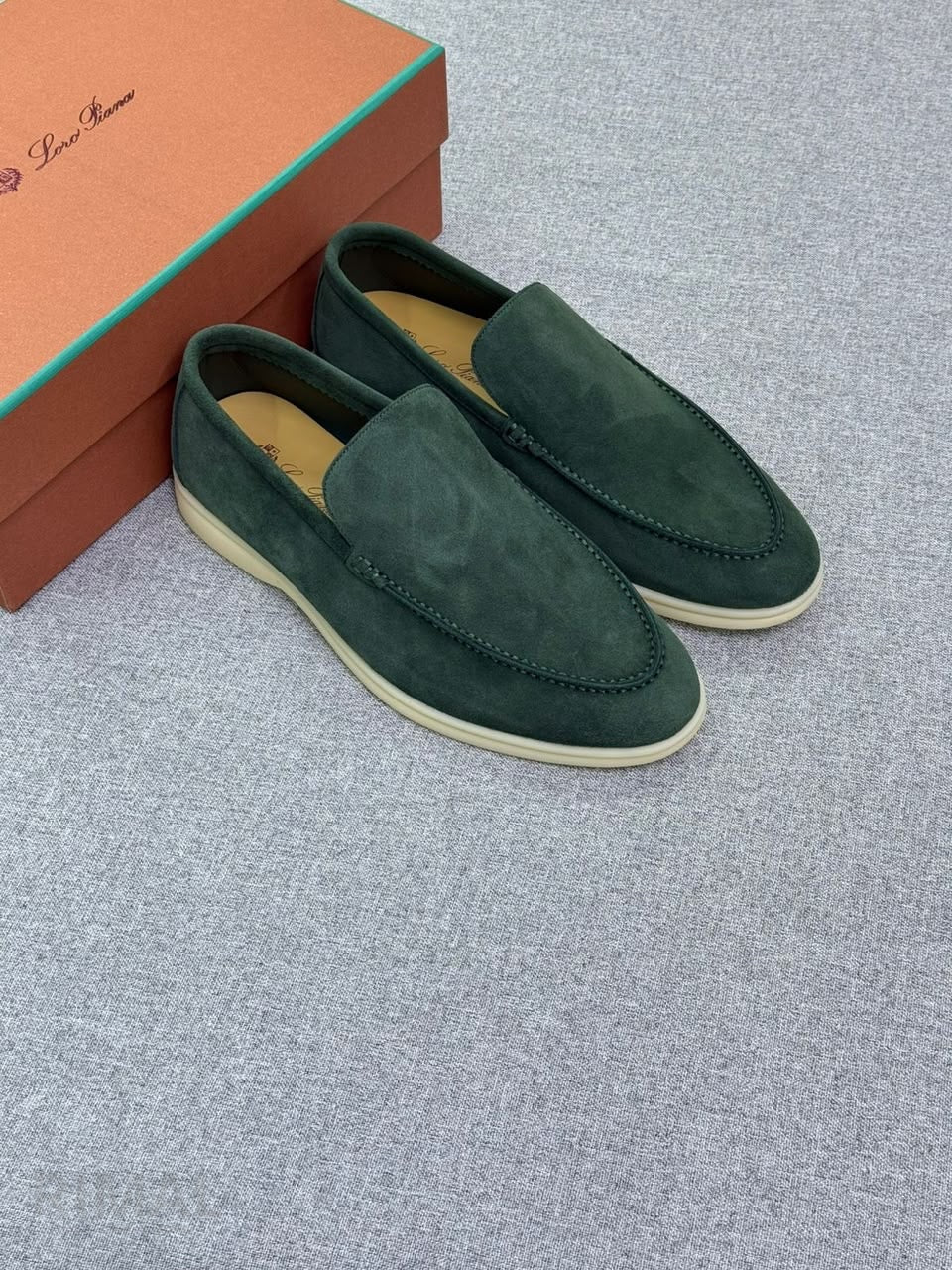 Loro Piana Loafers – Dark Green - View 3