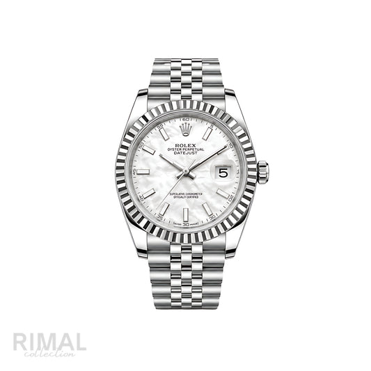 Rolex Datejust Mint White Dial Silver Watch - image 1