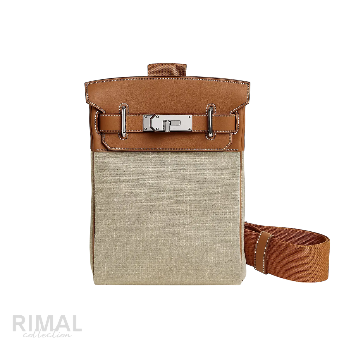 Hermès HAC À Dos Backpack – Ficelle / Gold - View 1