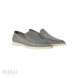 Loro Piana Summer Walk Loafers – Gull Gray