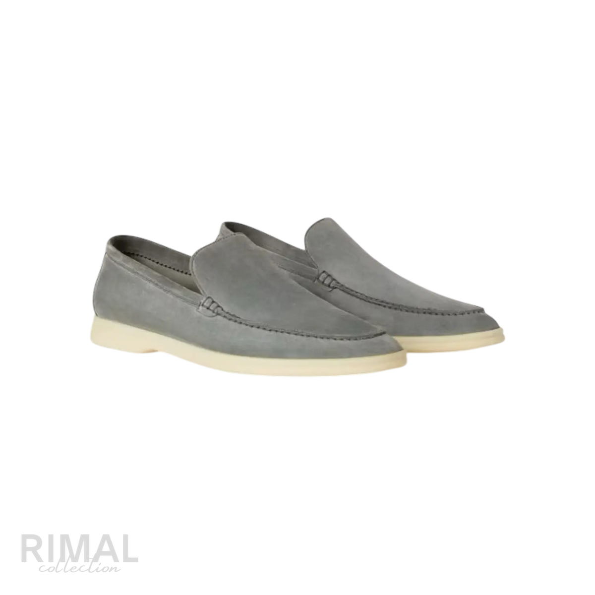 Loro Piana Summer Walk Loafers – Gull Gray - View 1