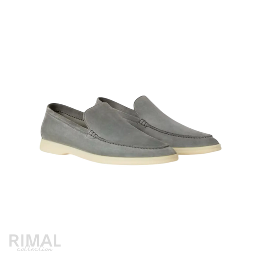 Loro Piana Summer Walk Loafers – Gull Gray - View 1