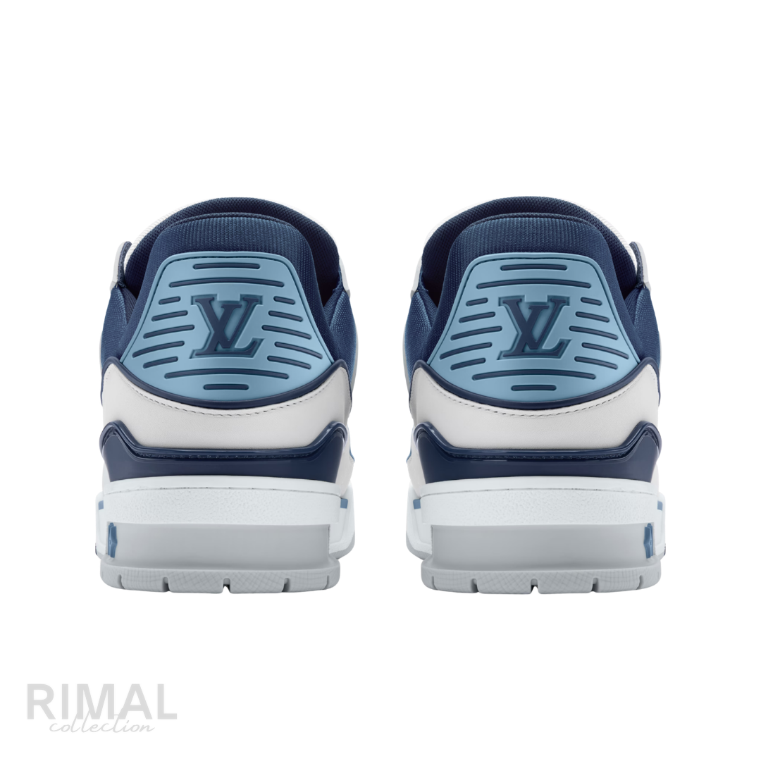 Louis Vuitton LV Trainer Sneakers – White & Blue - View 3