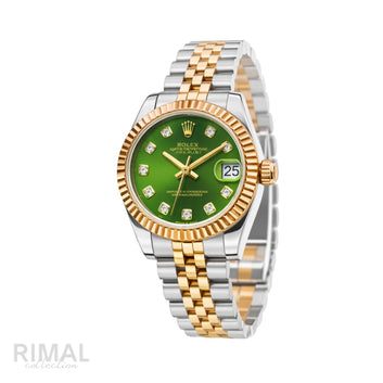 Rolex Rolex Datejust White&Gold-Dial Olive-Green Watch