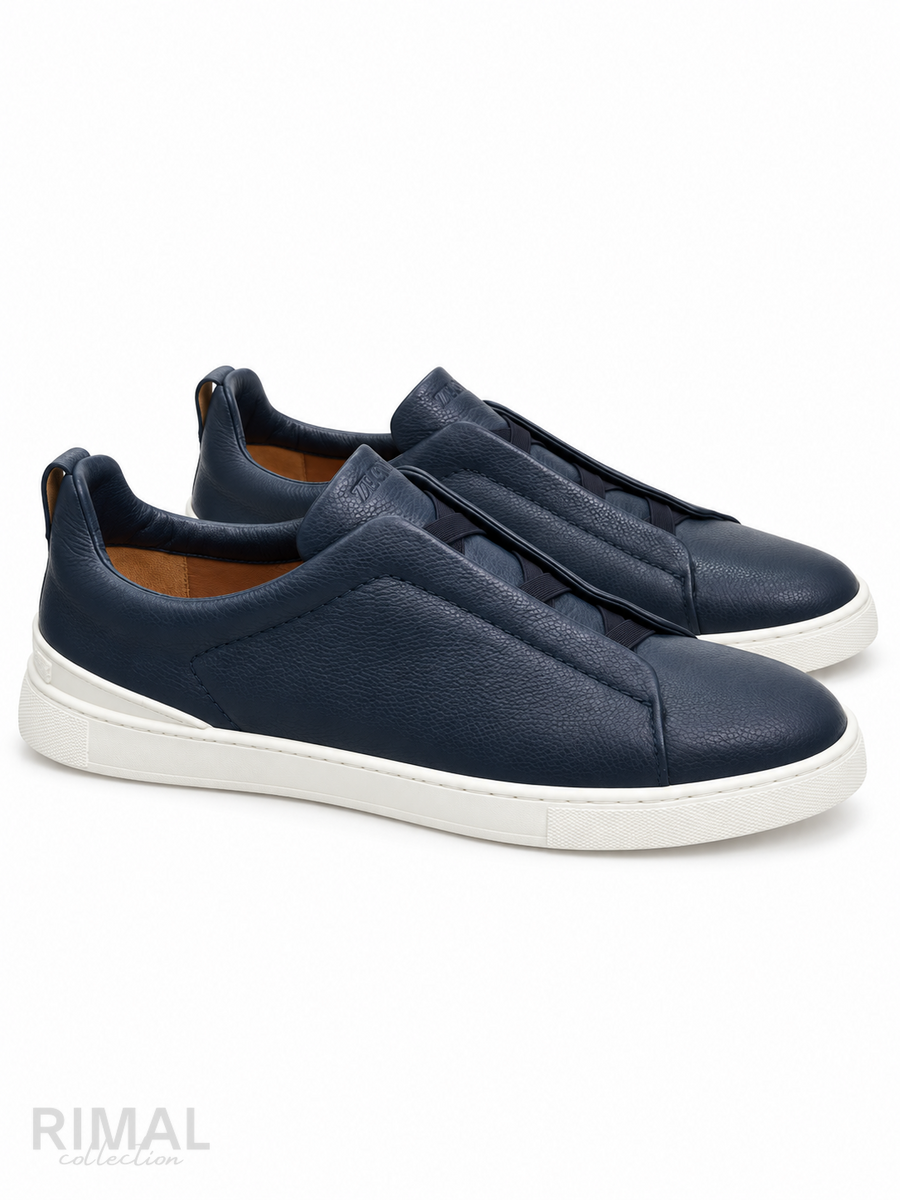 Zegna Footwear | Triple Stitch Navy