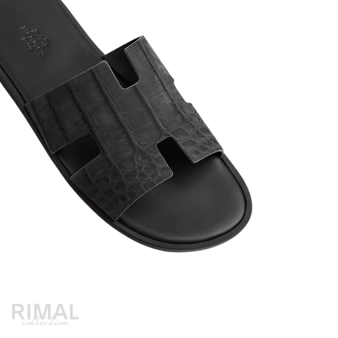 Hermès Izmir Sandals – Gris Carbone - View 4
