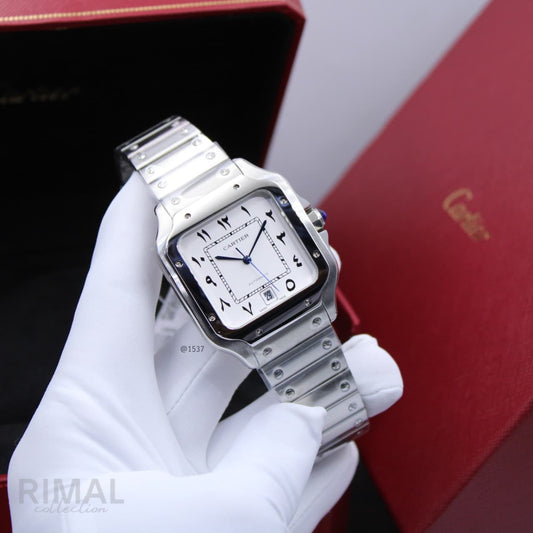 Cartier | Santos de Cartier Large Model Watch – Brown – Product Image 1