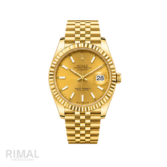 Rolex Datejust Mint Gold Waffle Dial Gold Watch - image 1