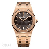 Audemars Piguet Royal Oak Selfwinding Pink Gold Brown Dial Watch