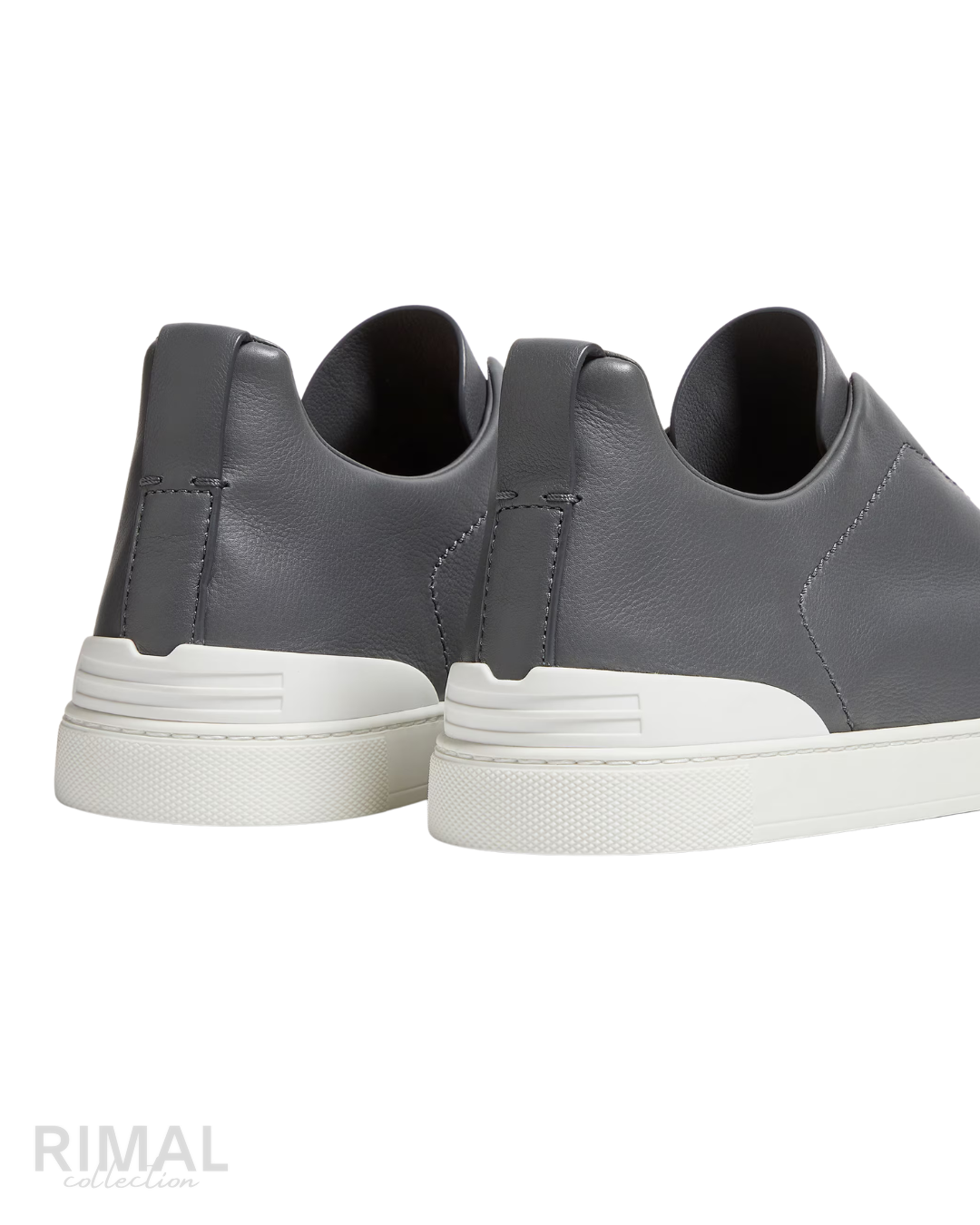 Zegna Triple Stitch SECONDSKIN Sneakers – Dark Grey - View 4