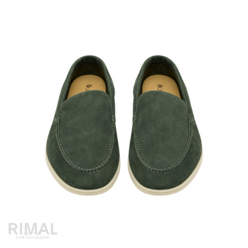 Loro Piana Summer Walk Loafers – Olive Green - View 2
