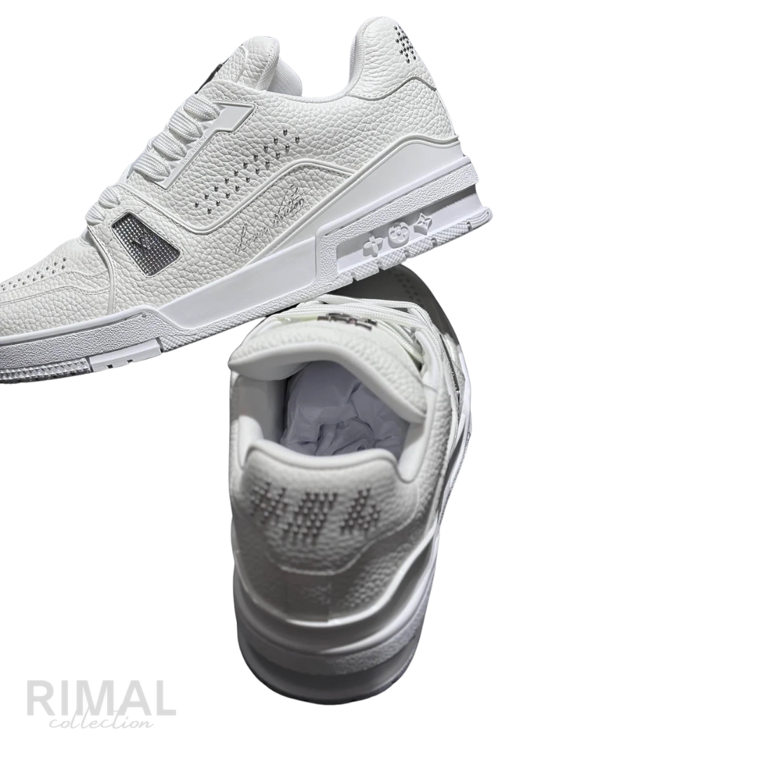 Louis Vuitton LV Leather Trainer Sneakers – White - View 3