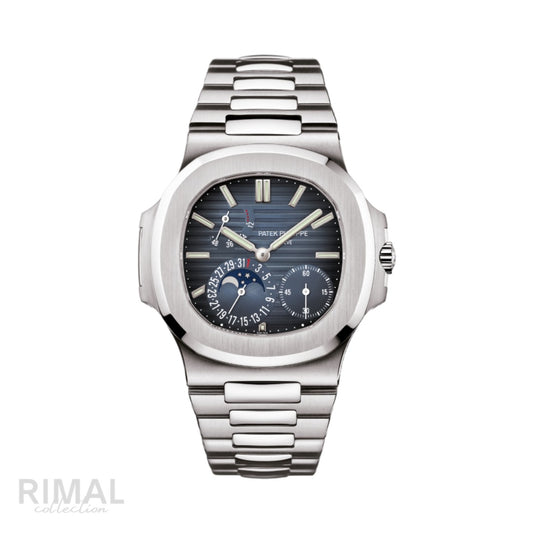Patek Philippe | Nautilus Moon Phase Blue Dial - Free & Fast UAE Shipping