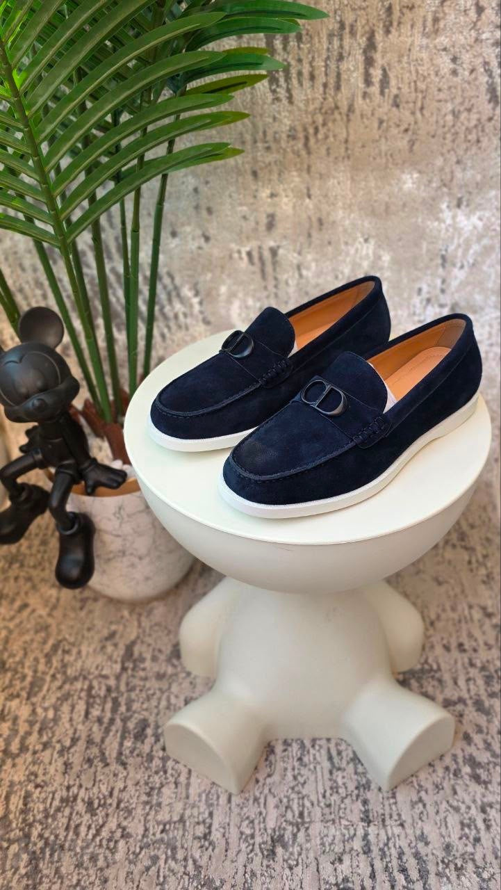 Dior Granville Suede Loafers – Navy Blue - View 2