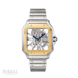 Cartier Santos Skeleton Two-Tone Steel & Yellow Gold Watch