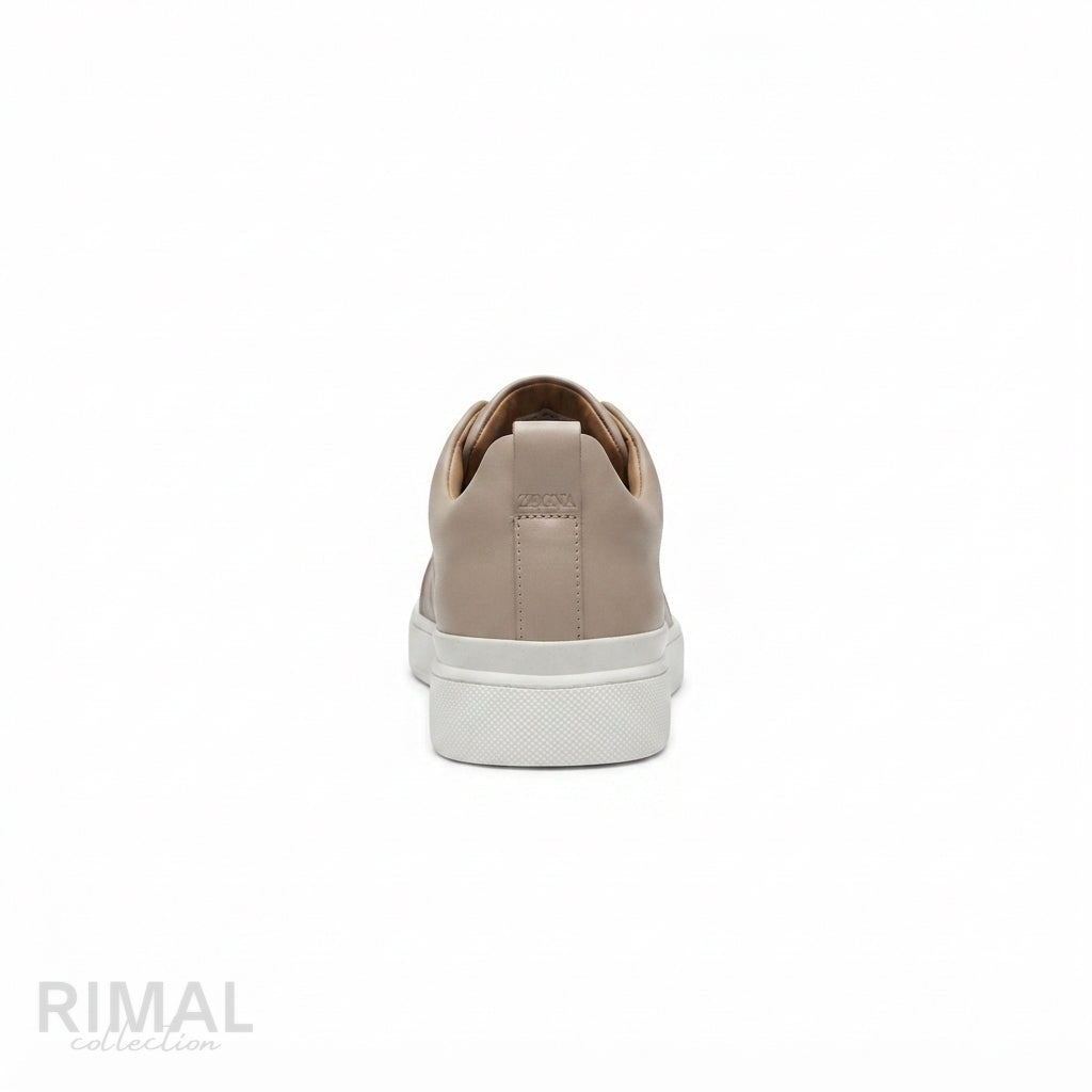 Zegna Triple Stitch Slip-On Sneakers – Beige - View 2