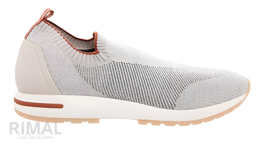 Loro Piana Gray Wool Sneakers For Men - Gray | Men