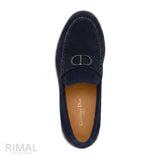 Dior Granville Suede Loafers – Navy Blue
