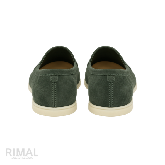 Loro Piana Summer Walk Loafers – Olive Green - View 4