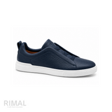 Zegna Footwear | Triple Stitch Navy Blue
