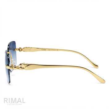 Cartier Sunglasses Gold-Tone – Blue Gradient - View 2