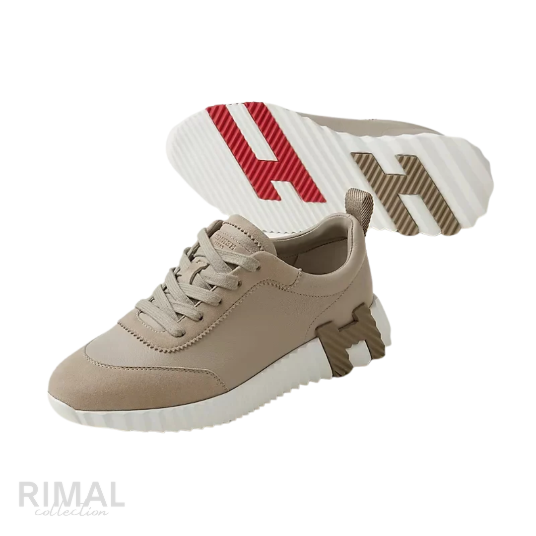 Hermès | Bouncing Sneakers Beige Galet - View 3