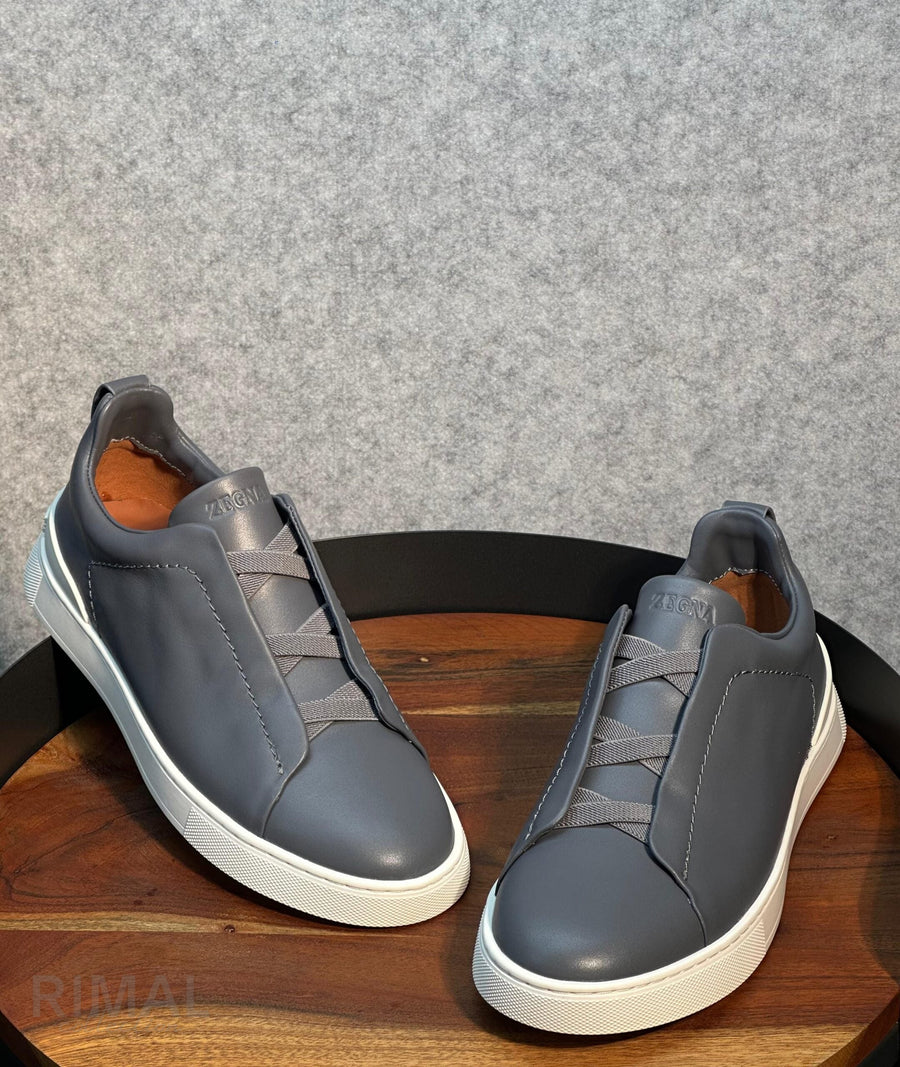 Zegna Footwear | Triple Stitch Slate Grey