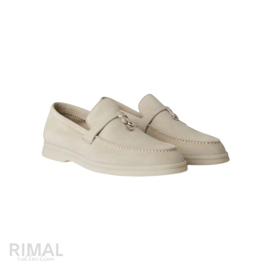 Loro Piana Summer Charms Loafers – Powder Pearl - View 1