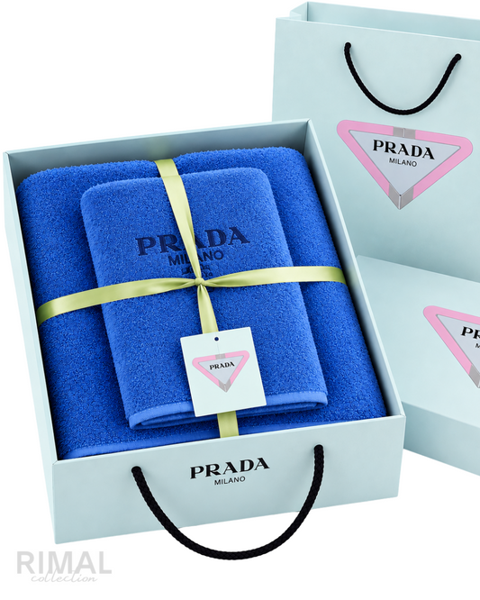 Prada Bath Towel – Blue - View 1