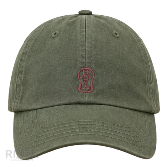 BOOVOOM | BVM Stamp Long Bill Cap in Olive - View 1