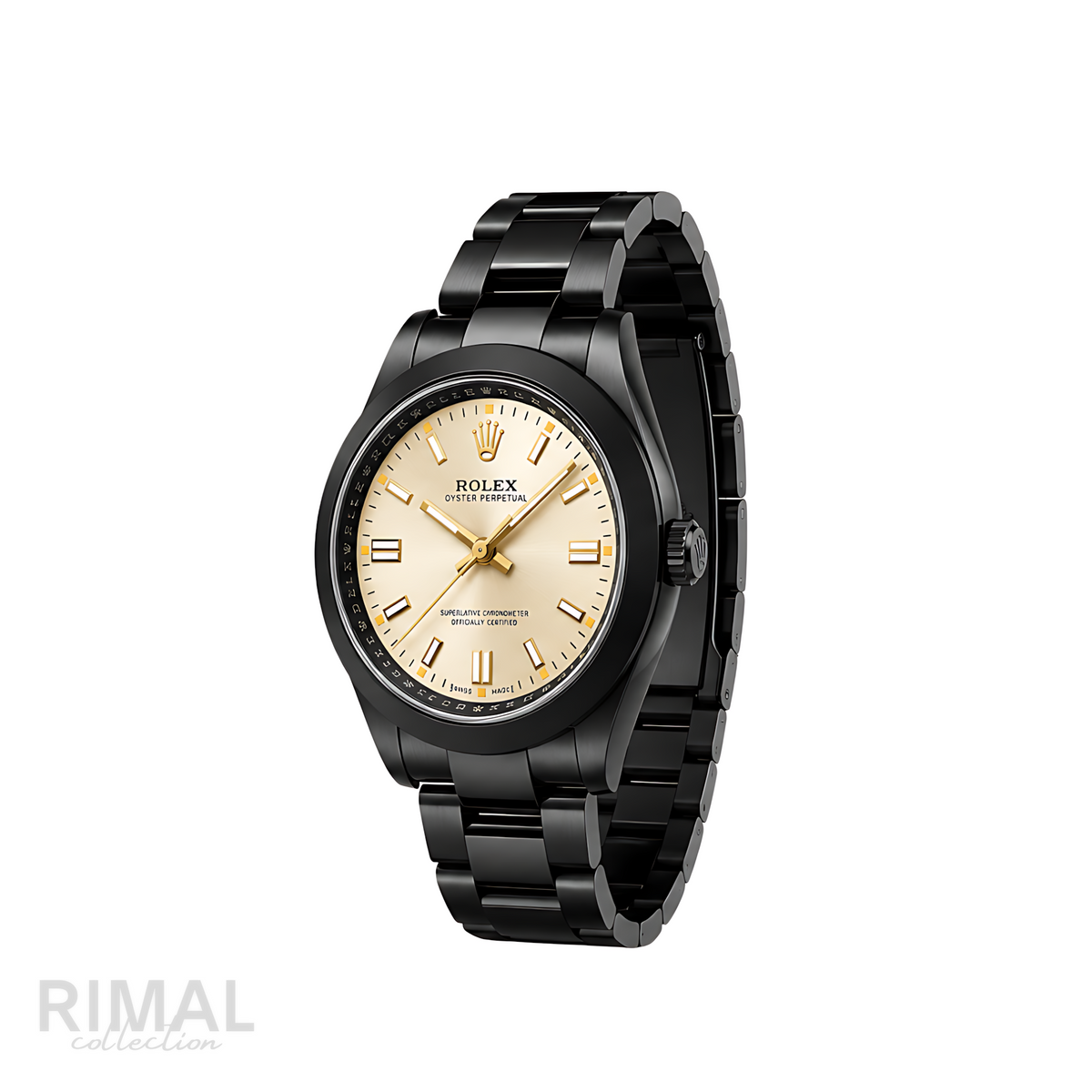 Rolex Milgauss Yellow Dial Matte Black Watch - image 2