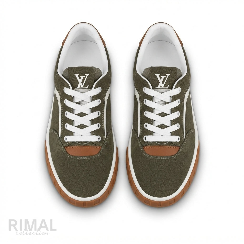 Louis Vuitton LV Tilted Sneakers – Khaki Green - View 1