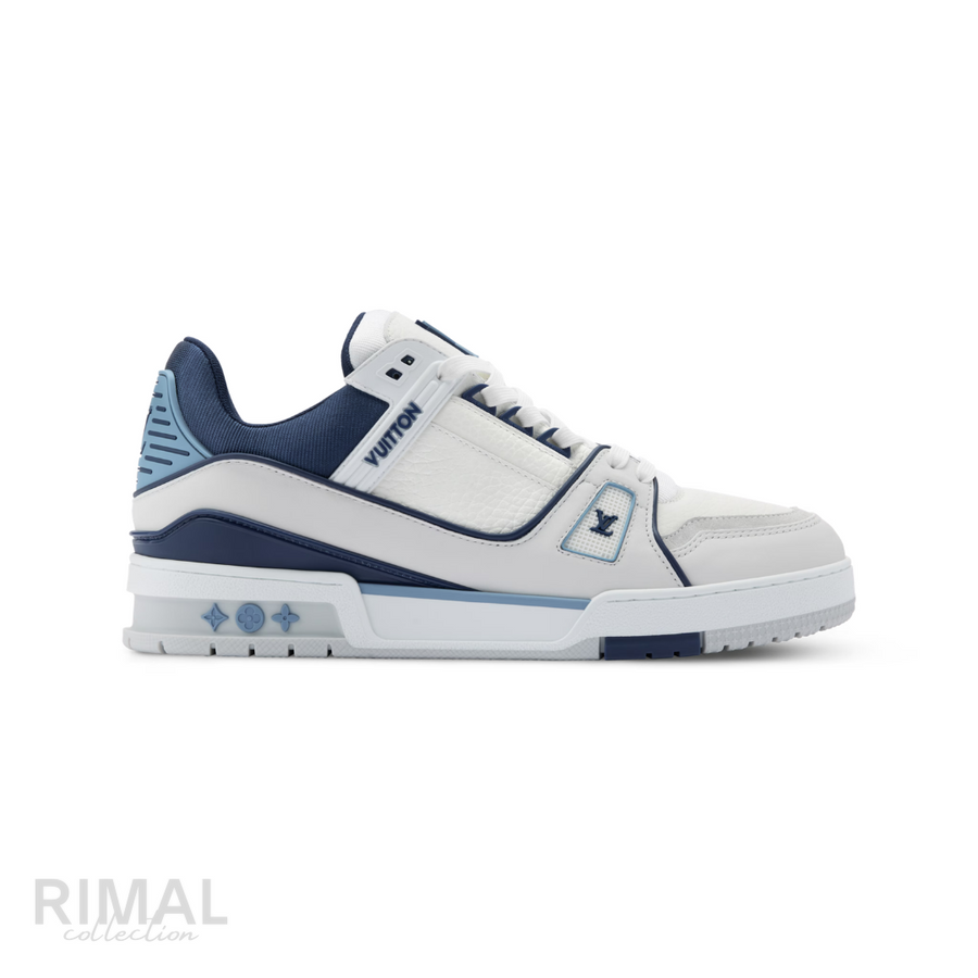 Louis Vuitton LV Trainer Sneakers – White & Blue