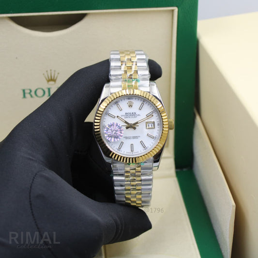 Rolex | Datejust 36 Rolesor Diamond Dial Watch – Yellow / Black – Product Image 1