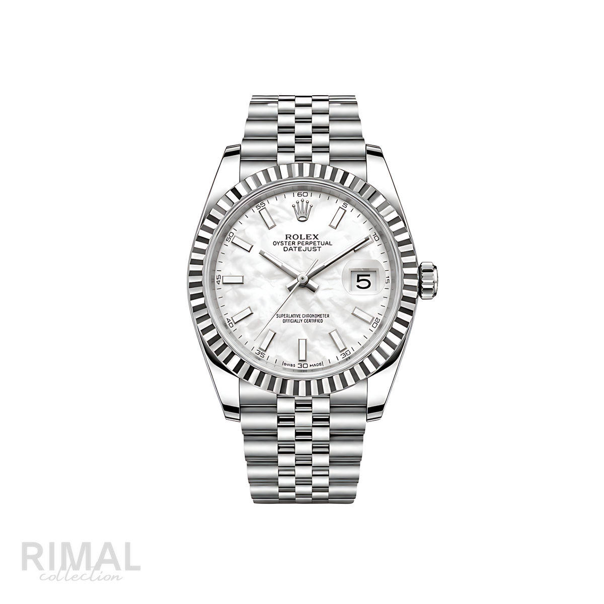 Rolex Datejust Mint White Dial Silver Watch - image 1