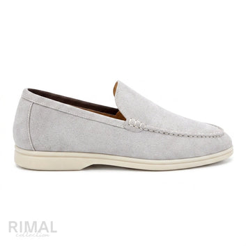 Loro Piana Suede Loafers – Light Grey - View 2