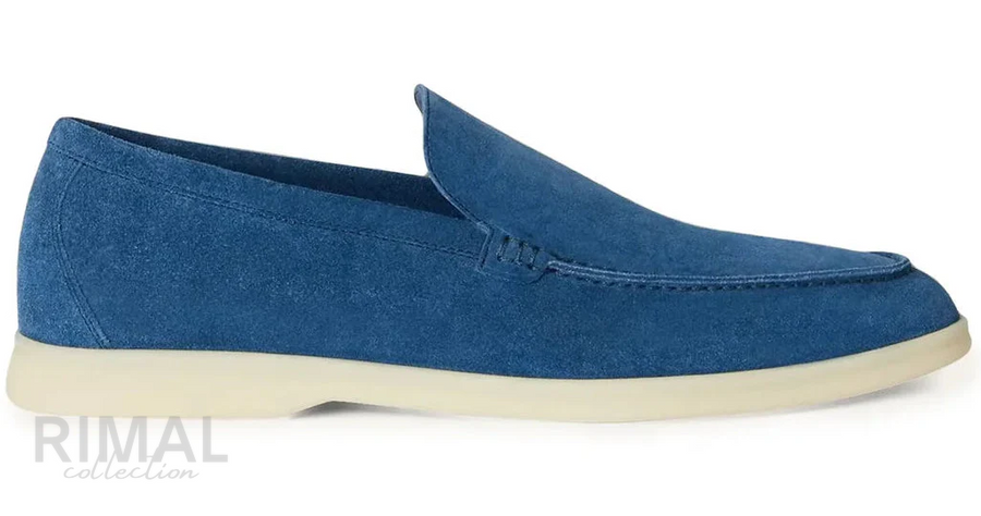 Loro Piana Summer Walk Navy Blue Loafer | Men