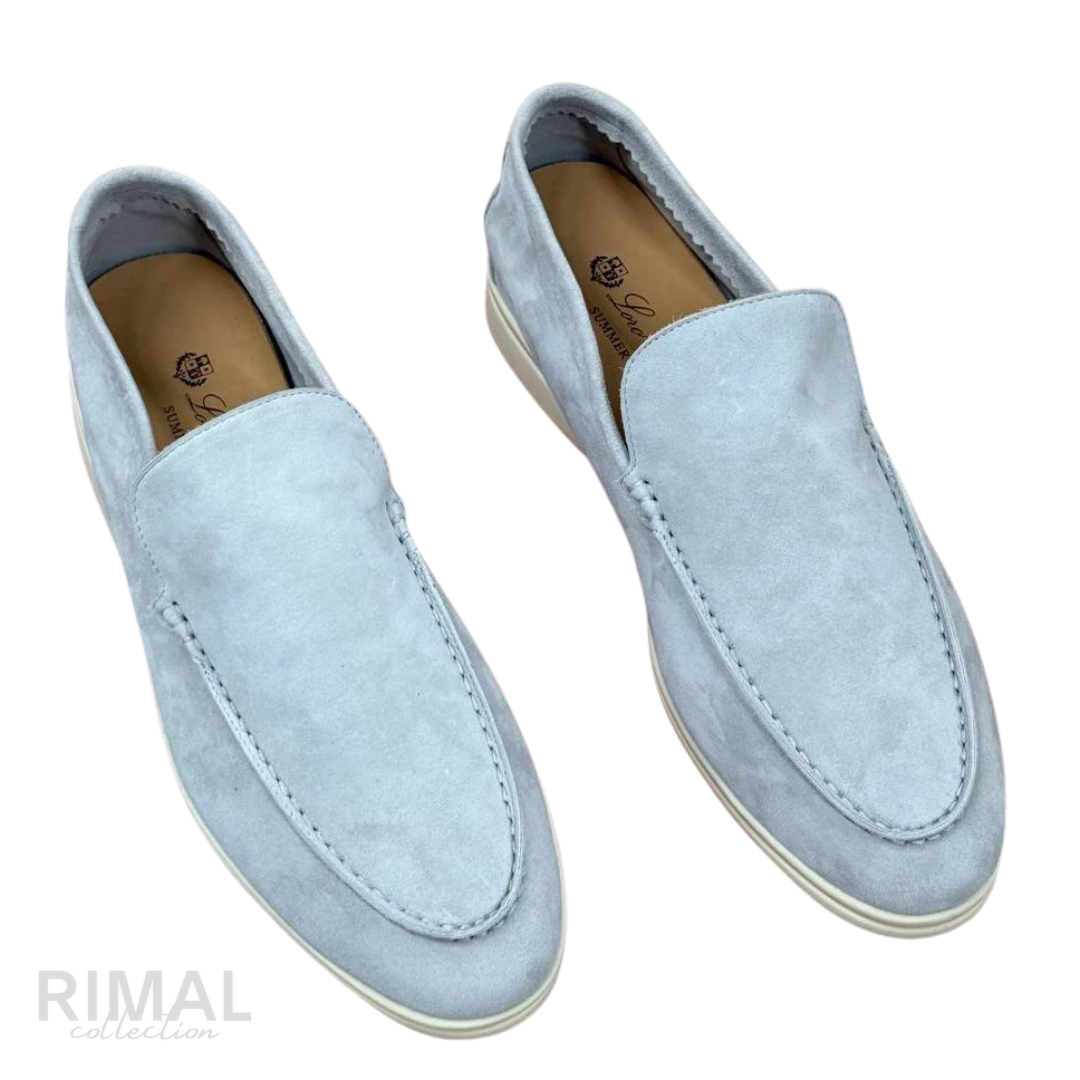 Loro Piana Summer Walk Icy Loafers – Blue - View 4