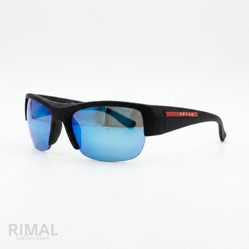 Prada Sport Sunglasses Linea Rossa – Vibrant Blue Mirror Lens - View 2