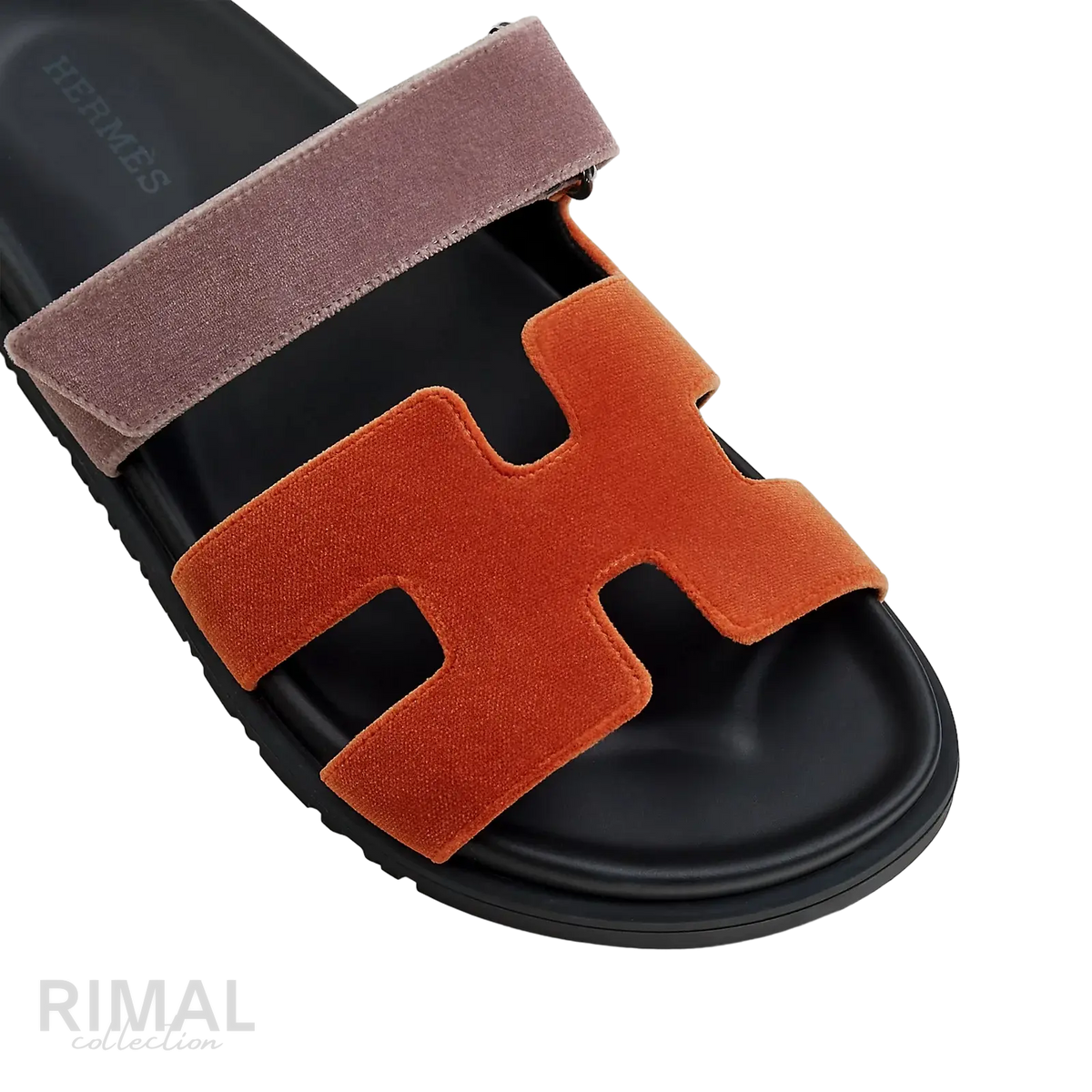 Hermès Chypre Sandals – Orange Canyon / Bruyère - View 2