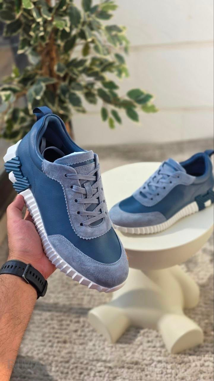 Hermès | Bouncing Sneakers Bleu Mer - View 5