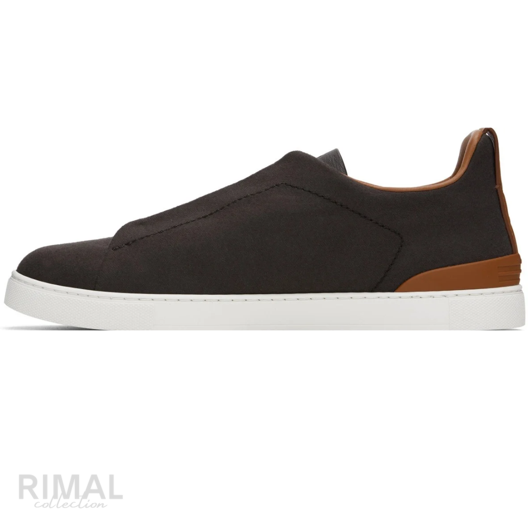 ZEGNA Brown #UseTheExisting Triple Stitch Sneakers