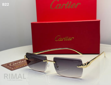Cartier Sunglasses Rimless Glasses Black-Shade - View 2