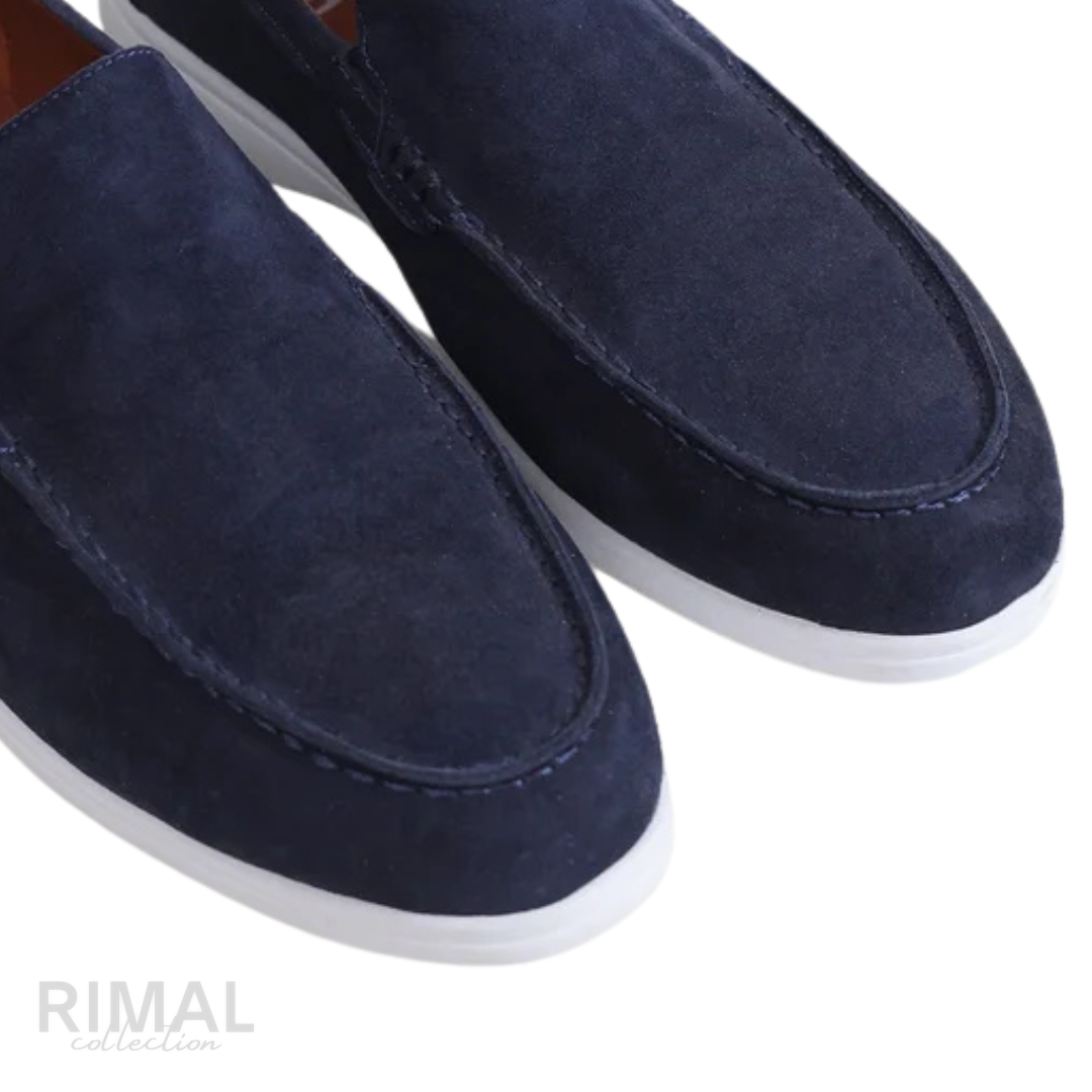 Loro Piana Summer Walk Suede Loafers – Dark Navy - View 2
