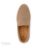 Loro Piana Suede Slip-On Loafers – Beige