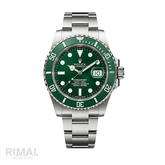 Rolex Submariner Date Green Dial Silver Watch - image 1
